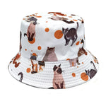 Bob chapeau Urban-B40 motif chat unisexe (54cm) - Vignette | Le Chapeau Designs