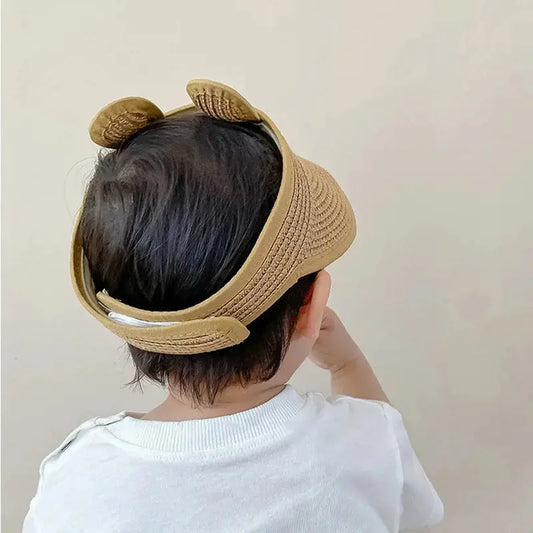 Chapeau de paille avec oreilles d'ours pour enfants Le Chapeau Designs