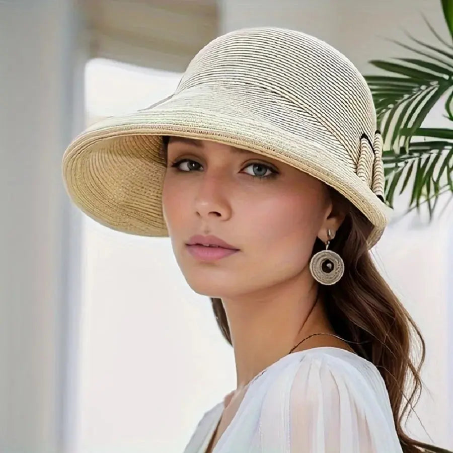 Chapeau de paille Solaris2 avec protection solaire - Le Chapeau Designs