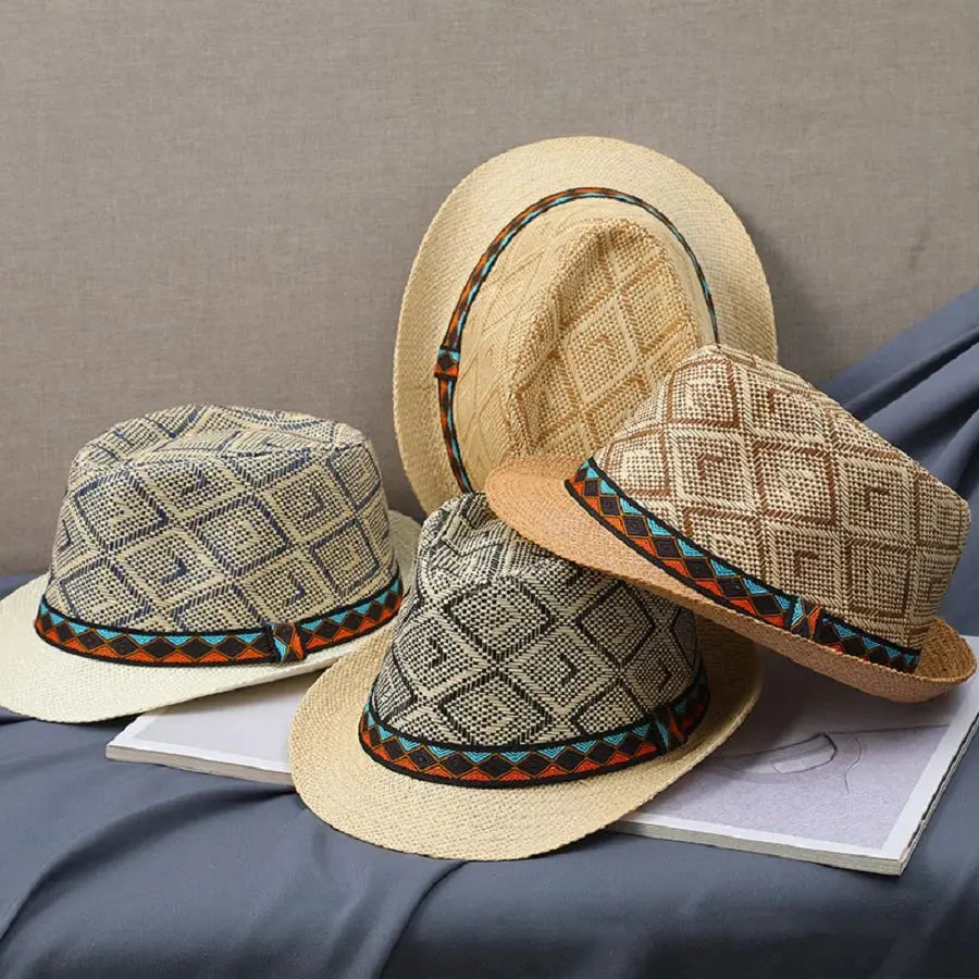 Chapeau de paille de style britannique unisexe Le Chapeau Designs