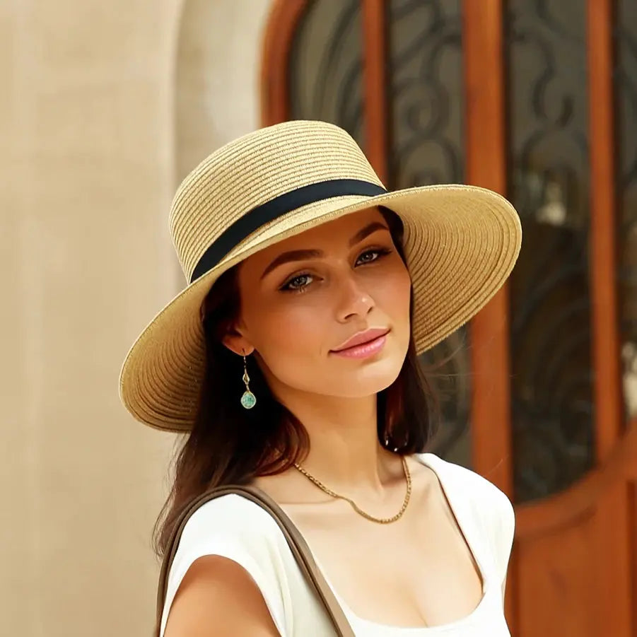 Chapeau de paille haut de forme pour femme Le Chapeau Designs