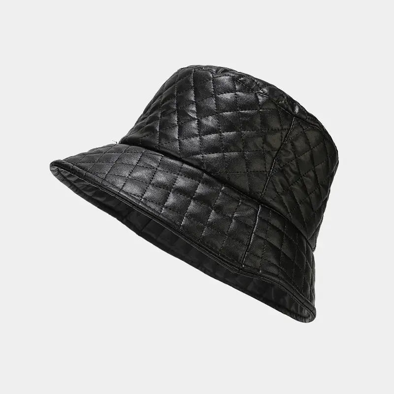 Chapeau en cuir coréen à carreaux pour hommes Le Chapeau Designs