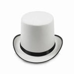 Chapeau haut de forme Classy01 blanc unisexe (59cm) - Vignette | Le Chapeau Designs