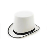 Chapeau haut de forme Classy01 blanc unisexe (59cm) - Vignette | Le Chapeau Designs