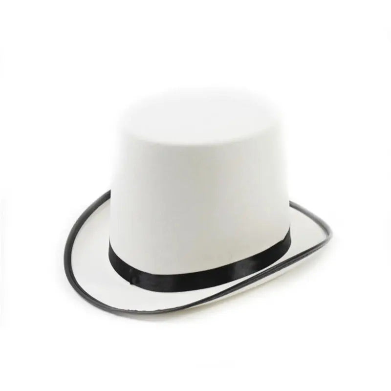 Chapeau haut forme blanc unisexe Le Chapeau Designs