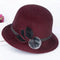 Chapeau laine vintage avec fleur pour femme Le Chapeau Designs